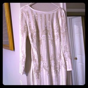 Off white studded dress